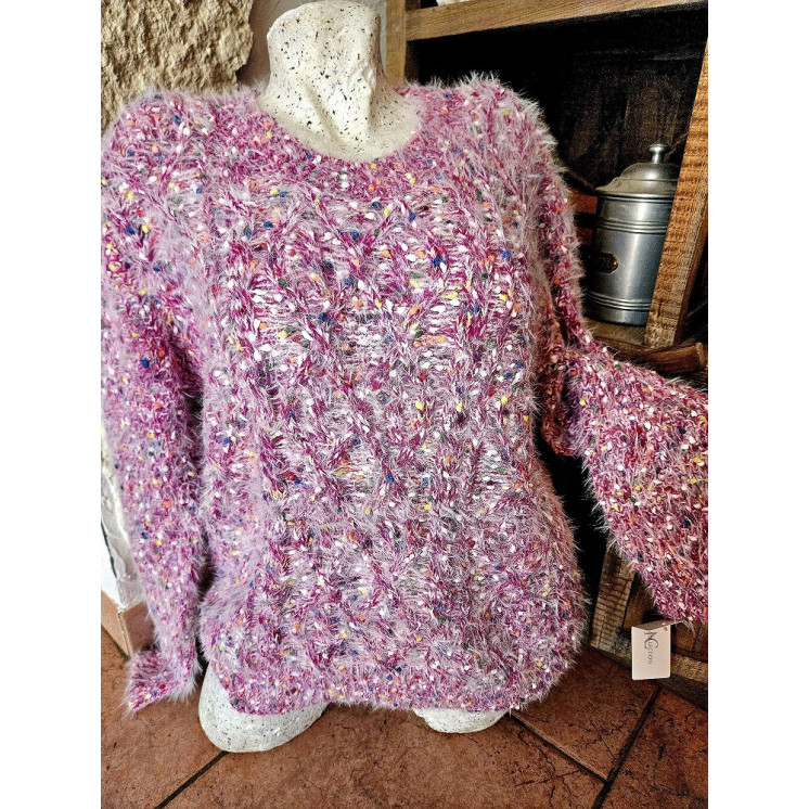 Pull maille torsadée tout doux