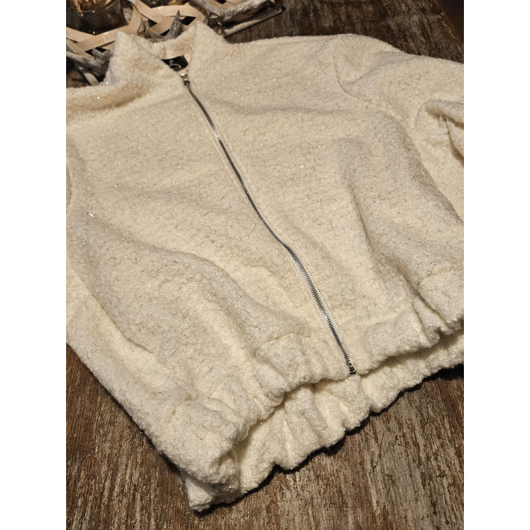 Veste bouclette fil lurex -50%