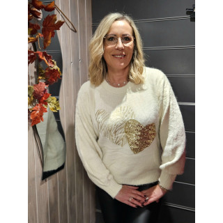 Pull duo coeurs