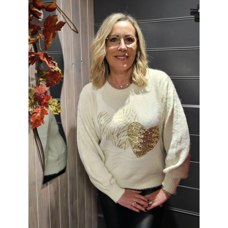 Pull duo coeurs