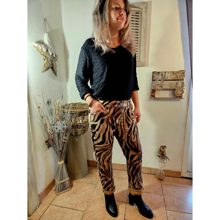 Pantalon imprimé animal