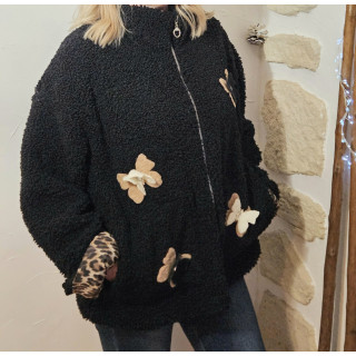 Veste bouclette et fantaisie