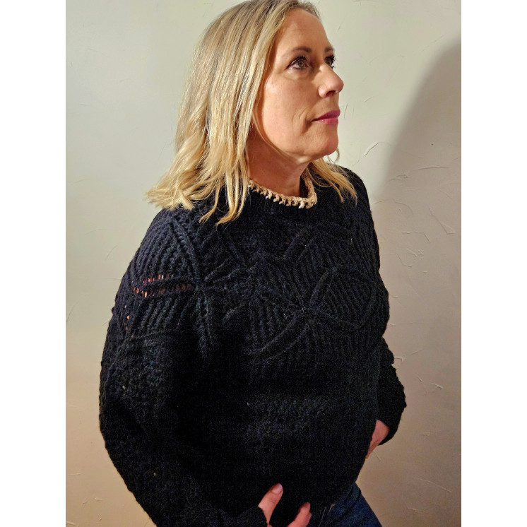 Pull maille ajourée