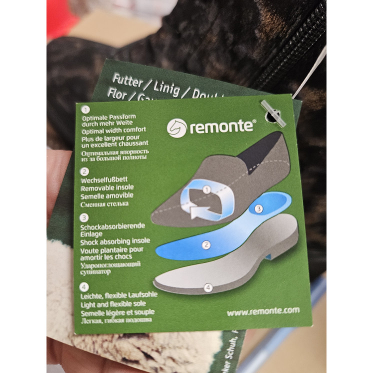REMONTE Bottines noir multi en cuir