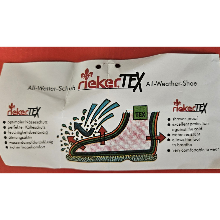RIEKER bottes cavalières noir TEX