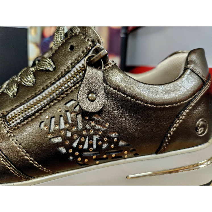 REMONTE basket bronze en cuir
