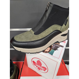 RIEKER basket montante kaki/noir