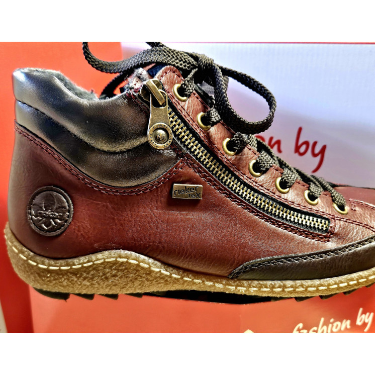 REMONTE basket bordeaux cuir et TEX