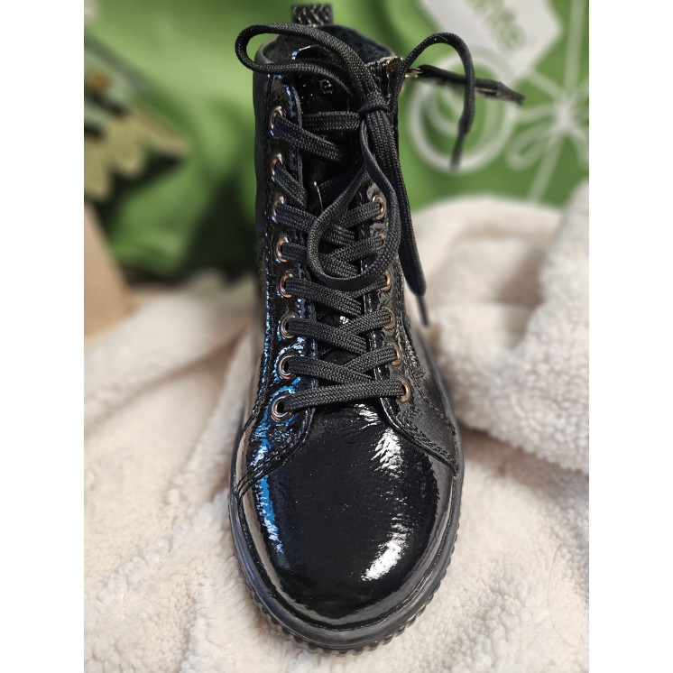 REMONTE basket montante noir cuir