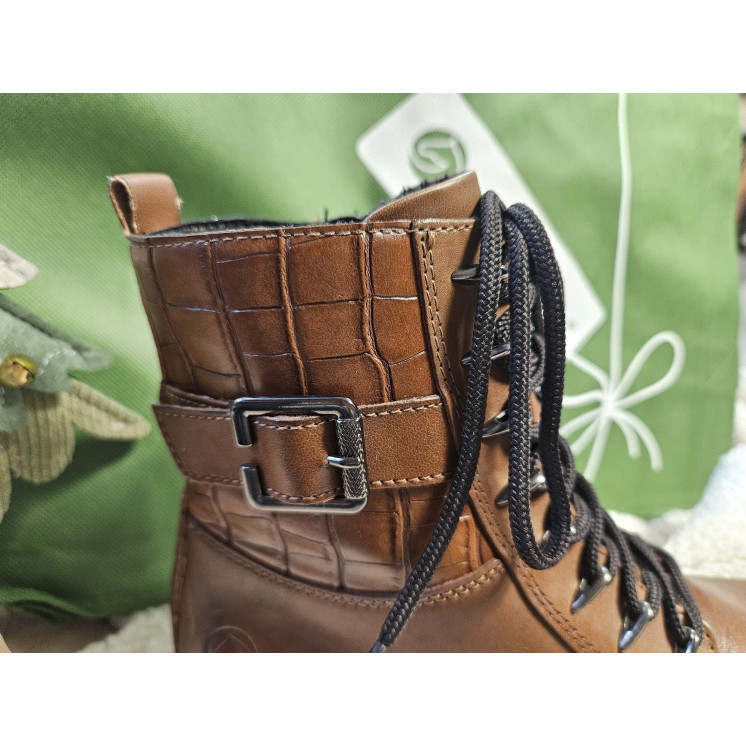 REMONTE bottines cuir marron