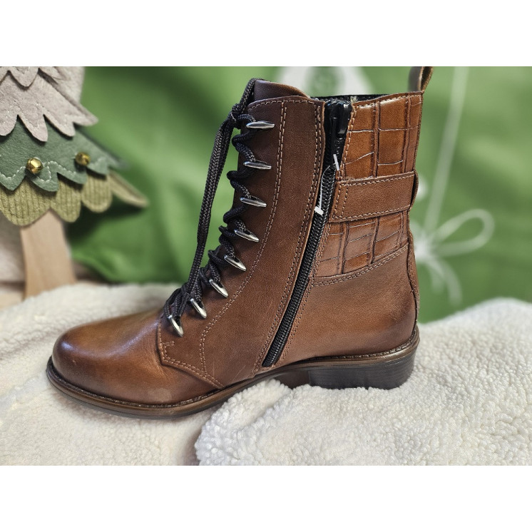 REMONTE bottines cuir marron
