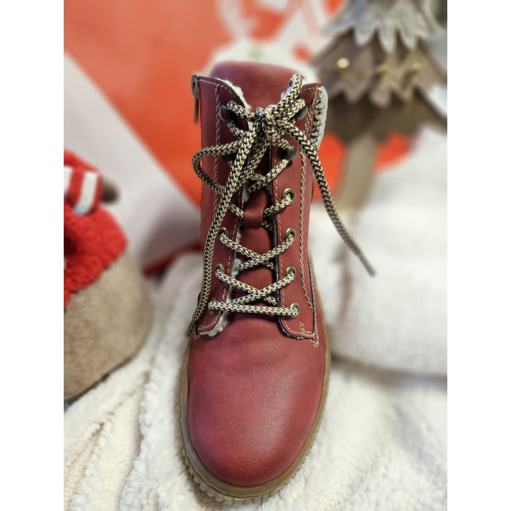RIEKER baskets fourrées rouge