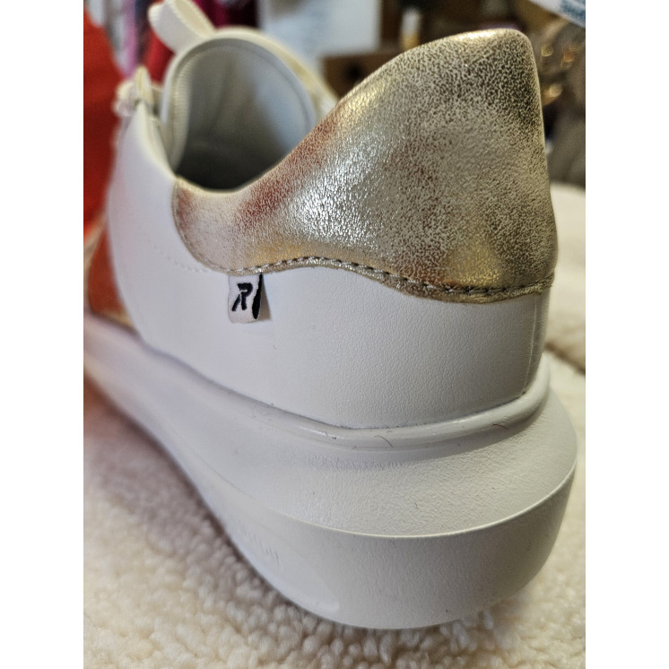 RIEKER révolution blanc/doré cuir