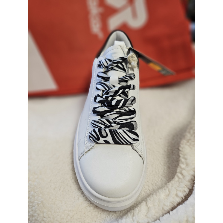 RIEKER Révolution cuir blanc /noir