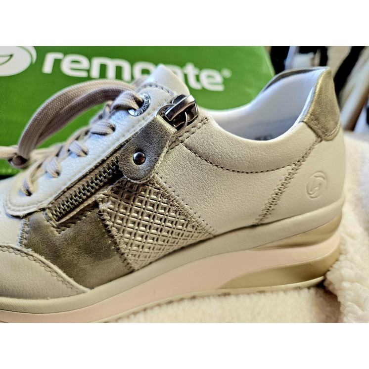 REMONTE compensé beige cuir